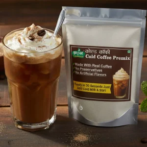 Instant cold coffee premix powder made for café style cold coffee, just add cold milk