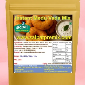 Instant Medu Vada Premix Ready-to-Make South Indian Food - Zatpat Food Premixes Pune