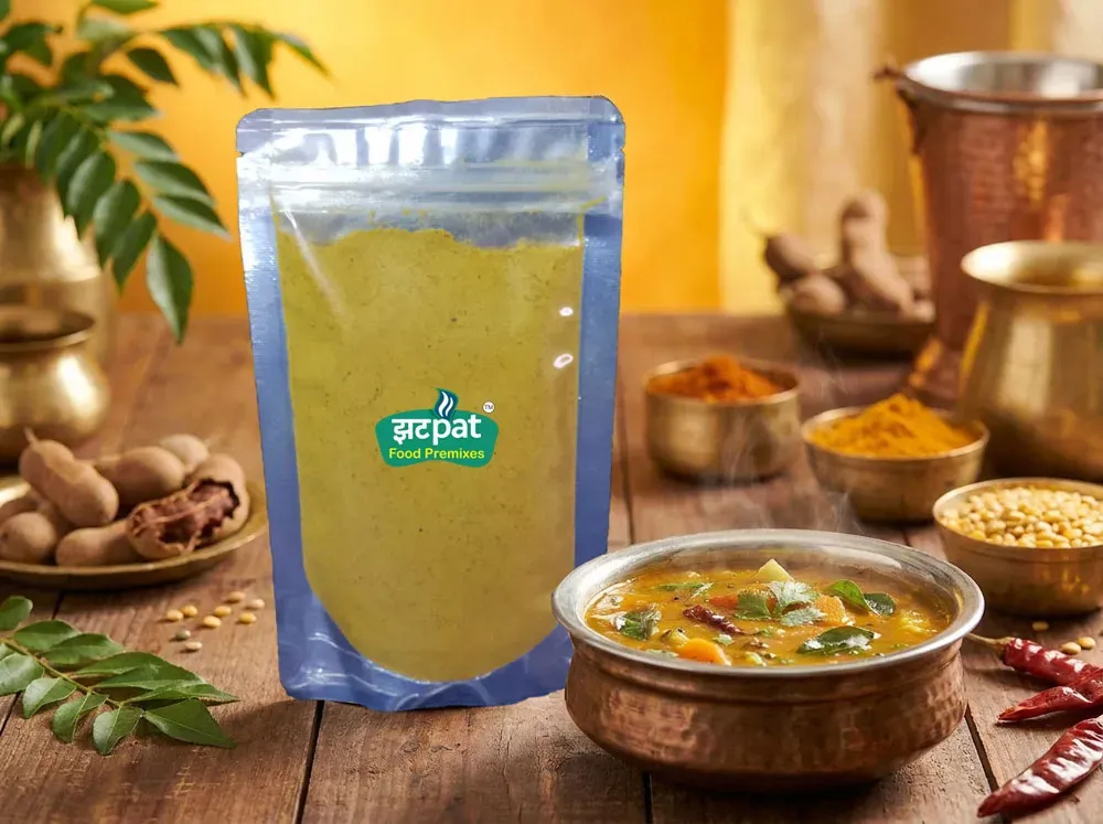 Zatpat Food Premixes Instant Sambar Premix pouch ready to cook South Indian sambar mix product image
