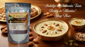 Instant Basundi Premix powder for making rich and creamy traditional Indian basundi dessert at home