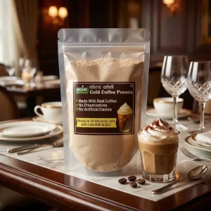 Cold coffee premix pouch instant cafe style iced coffee mix